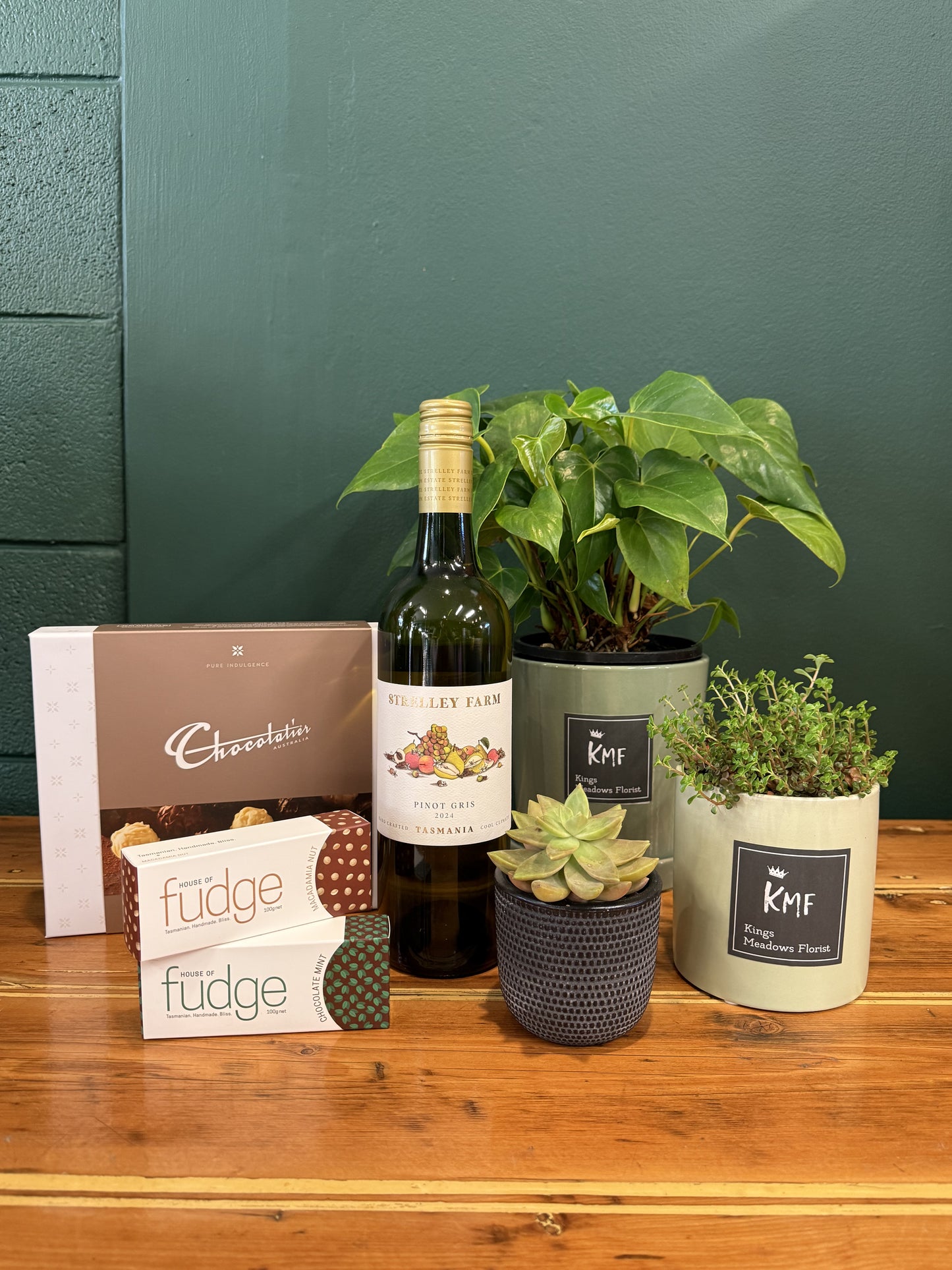 Plant Lover’s Hamper – Green Gifts with Wine, Bubbles & Chocolates