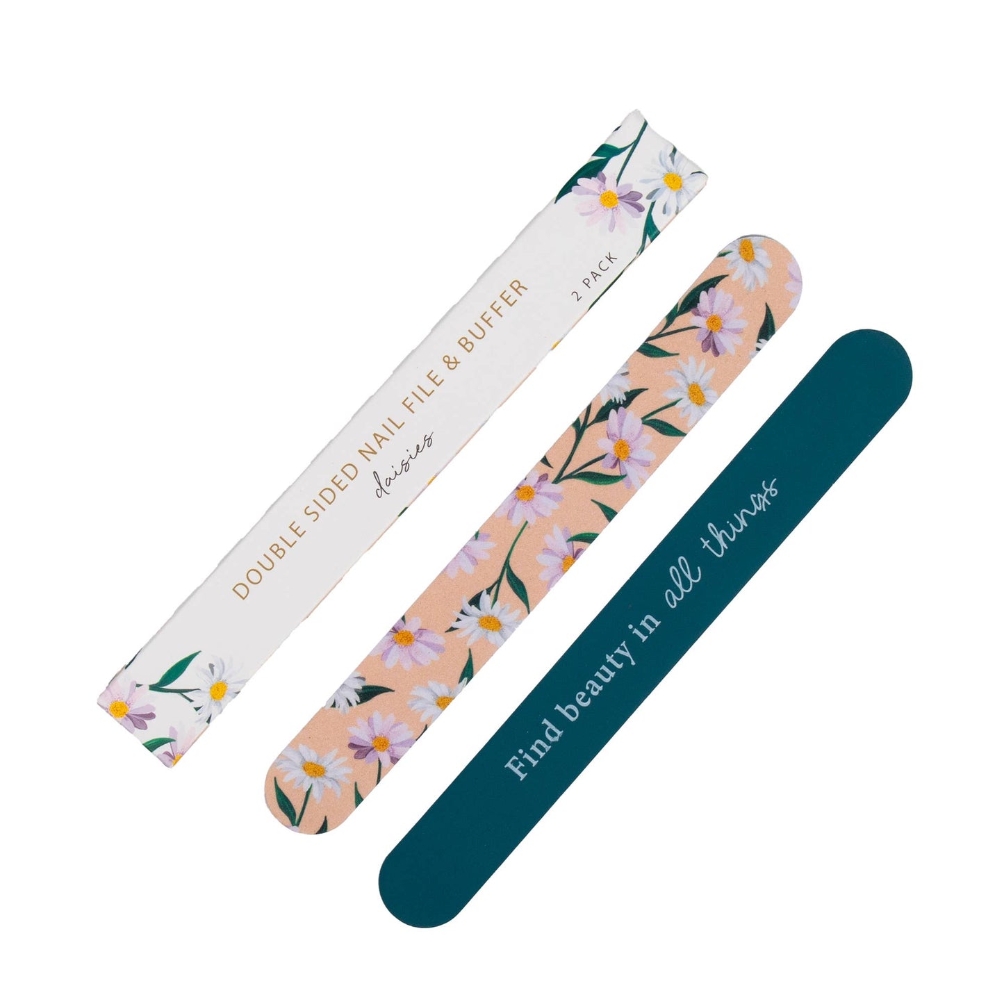 Double Sided Nail File & Buffer 2pk - Asst Designs