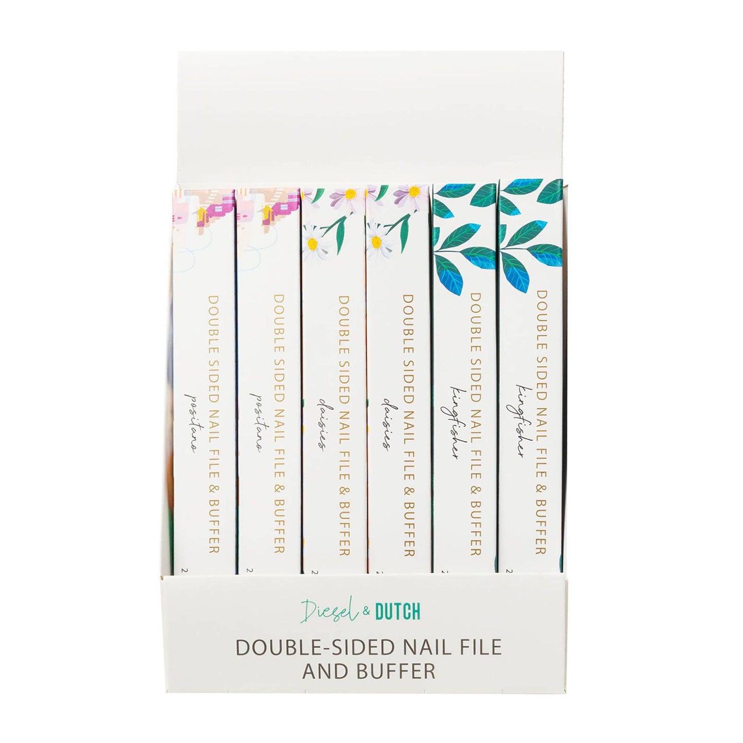 Double Sided Nail File & Buffer 2pk - Asst Designs